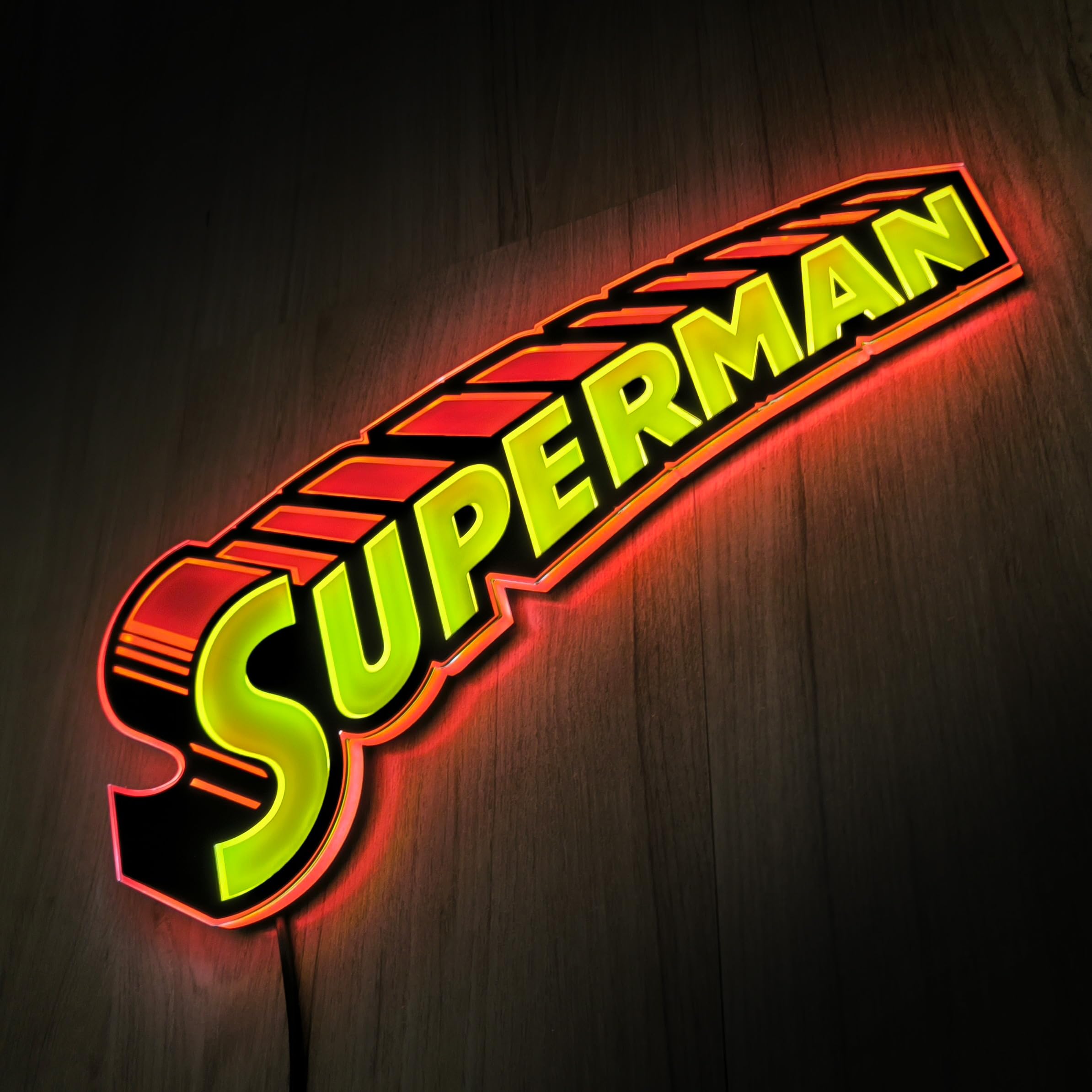 Brandlite Superman Logo Light Vintage DC Comics Justice League